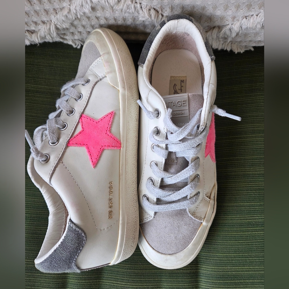 Vintage Havana Kineret Pink Star Camo Multi Low Top Sneakers Women's Size 8